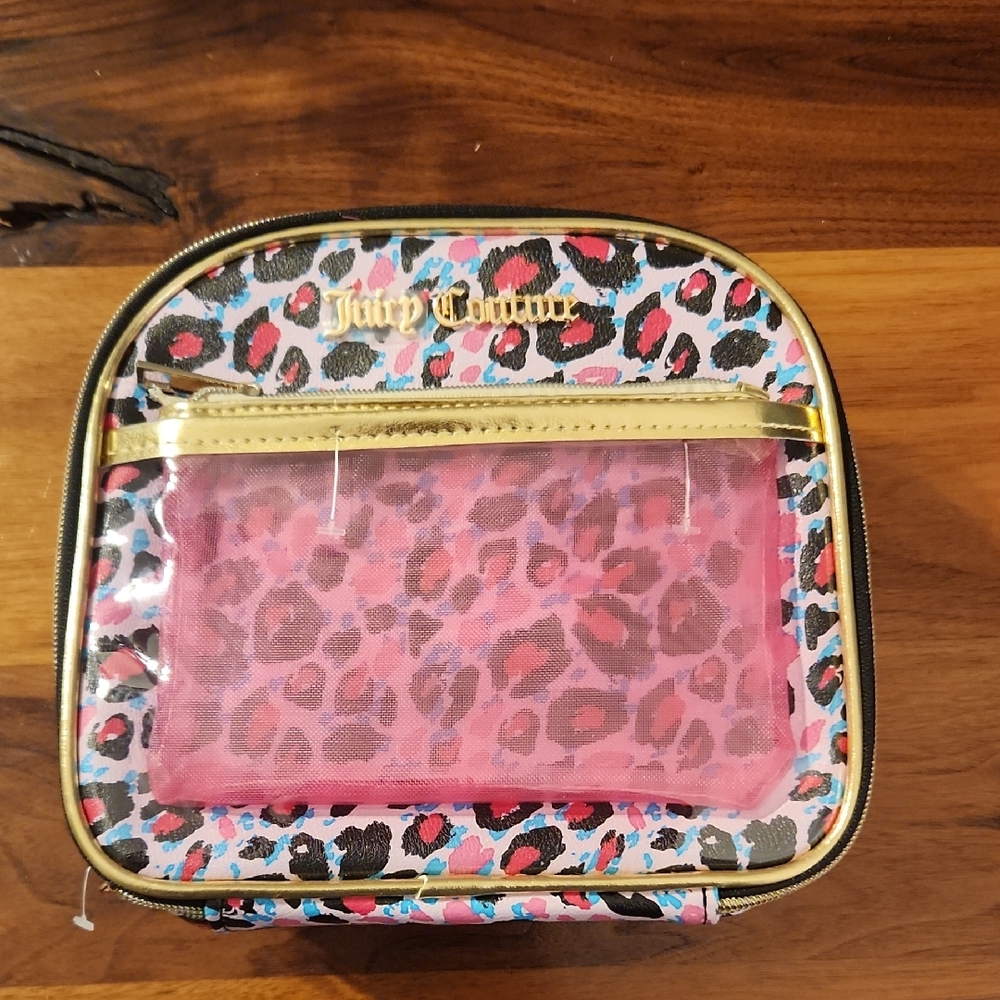 Juicy Couture Multicolor Leopard Cosmetic Case